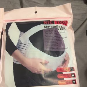 Beige maternity belt